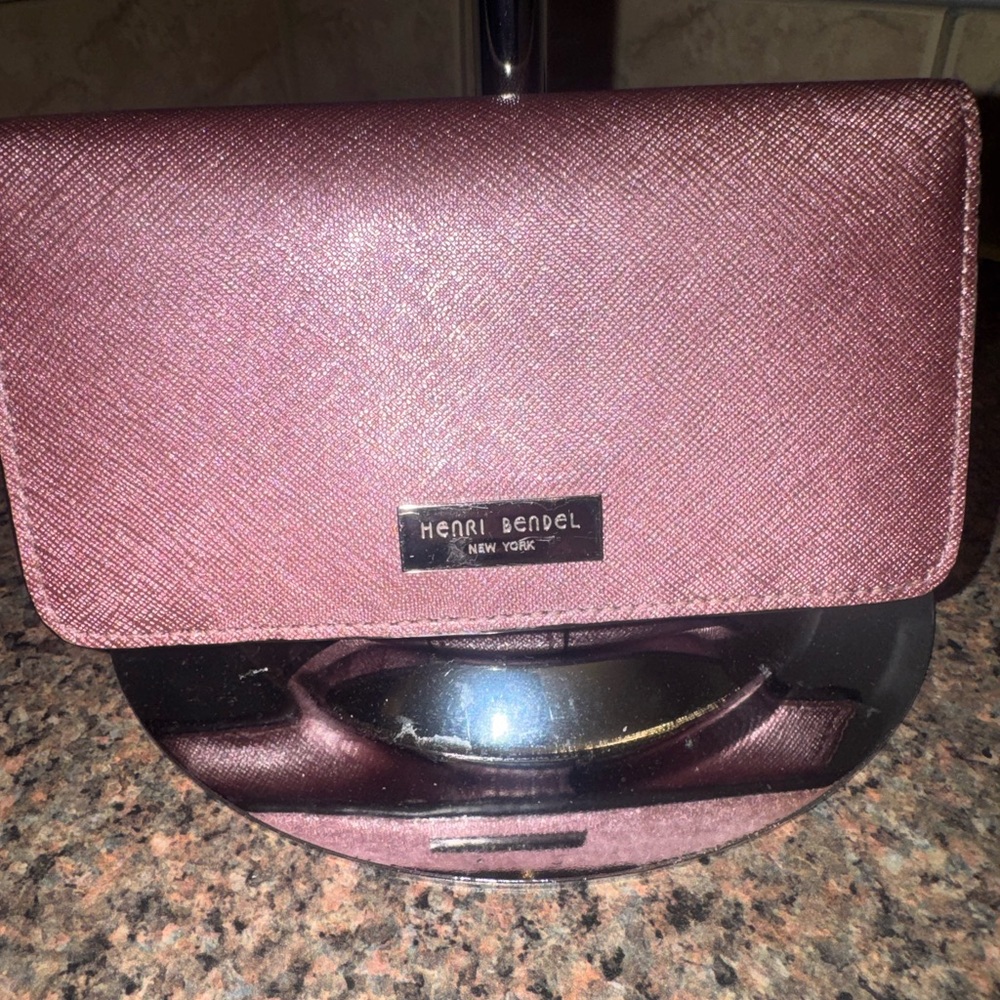 Henri Bendel Metallic Mauve Pink wallet